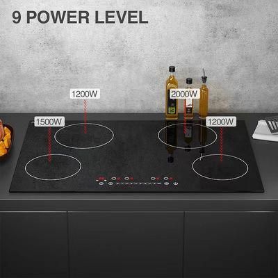 Cucina a induzione elettrica in ceramica liscia 2200W per la cottura a caldo e radiante