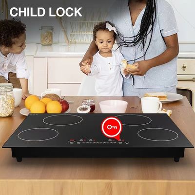 Cucina a induzione elettrica in ceramica liscia 2200W per la cottura a caldo e radiante
