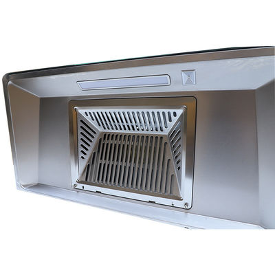 220V Push Button Slanted Black Glass Cooker Hood per cucina