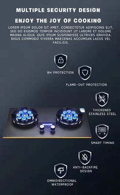 Stufa a gas ad accensione piezo automatica Tengao Con bordo metallico Tavolo superiore Puntiglia Tasto Gas naturale