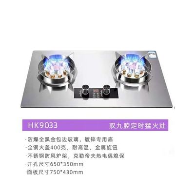 Forno a gas a superficie di vetro temperato Desktop Gas naturale Liquefied Fierce Cucina domestica