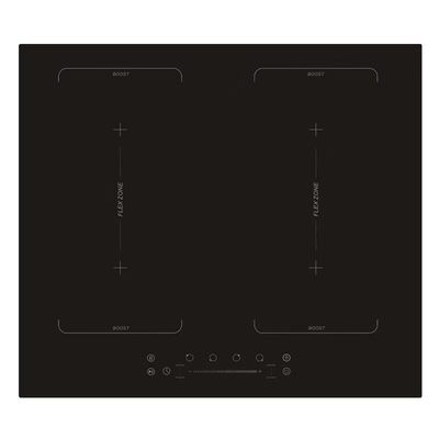 4 Bruciatore Cucina a induzione nera con estrazione DIAMOND 60 Made in Italy Design