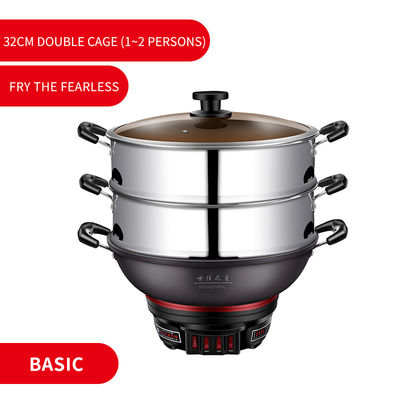Padella elettrica all-in-one con superficie di cottura antiaderente e design resistente