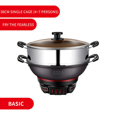 Padella elettrica all-in-one con superficie di cottura antiaderente e design resistente