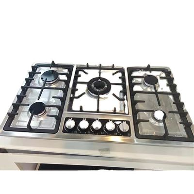 Apparecchio da cucina Stufa a gas incorporata con 5 bruciatori e custodia protettiva in vetro temperato