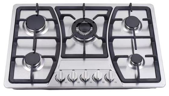 Apparecchio da cucina Stufa a gas incorporata con 5 bruciatori e custodia protettiva in vetro temperato