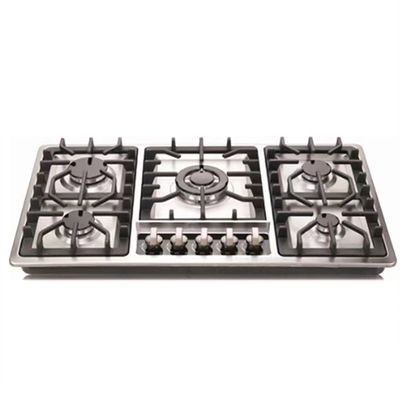 Apparecchio da cucina Stufa a gas incorporata con 5 bruciatori e custodia protettiva in vetro temperato