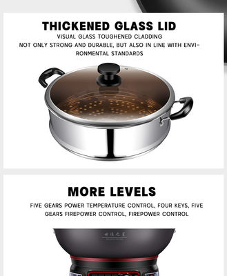 Controllo della temperatura intelligente Padella di frigo in acciaio inossidabile non appiccicoso per la cottura 2021