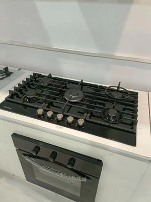 Apparecchio da cucina Stufa a gas incorporata con 5 bruciatori e custodia protettiva in vetro temperato