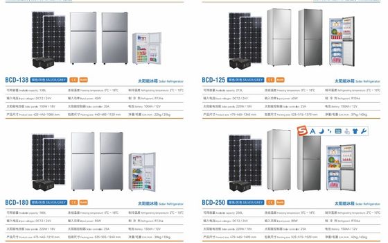 425*445*1080 Dimensioni Energia solare Verticale Frigo per casa gemellare Freezer multifunzionale