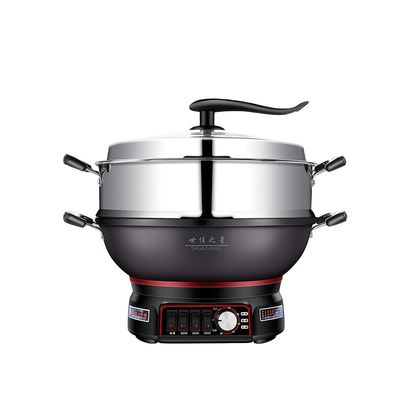 Rivestimento antiaderente Wok elettrico per uso domestico 220V Fritura e stiratura