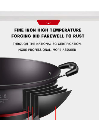 Rivestimento antiaderente Wok elettrico per uso domestico 220V Fritura e stiratura