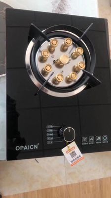 1 stufa a gas in acciaio inossidabile per cucina a doppia pentola
