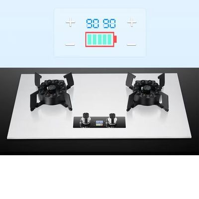 Apparecchio da cucina Tengao Metallo bordo Tavolo Top Manopola Tasto Gas naturale / stufa a gas a doppio bruciatore