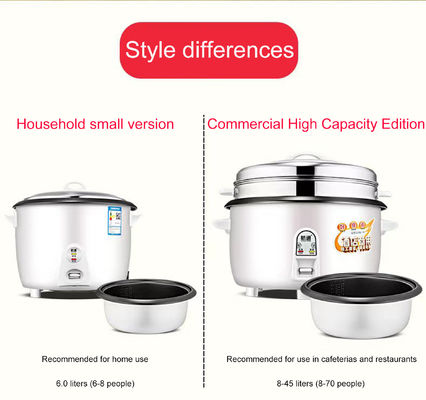 Scaldaia elettrica durevole per uso domestico 1.8L 500W 700W Rice Cooker 110V/220V Multifunzione