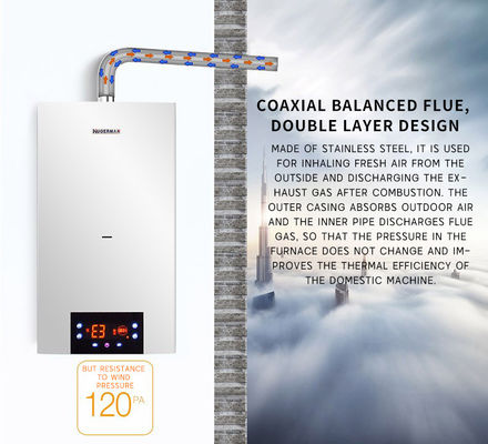 Caldaia per acqua calda urbana a parete a gas naturale da 18 kW con protezione contro il guasto da fiamma