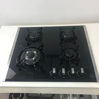Cucina a gas da 60 cm con vetro temperato e 4 bruciatori