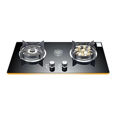 Moderno design 2 stufa a gas a bruciatore con accensione elettronica e cucina in vetro temperato