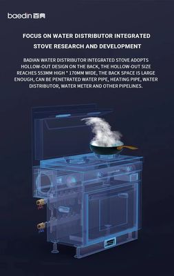 Stufa integrata a gas naturale per uso domestico a gas liquefatto a livello inferiore con cottura a doppia cottura