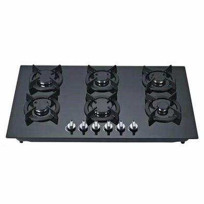 Radiant Coil Burner Electric Cooktop 6 Burner Glass Gas Hob per la cucina