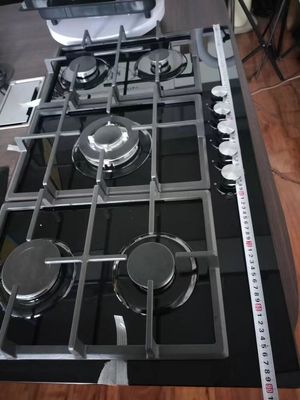 5 Cucina a gas a bruciatore con accensione automatica e cucina a gas in vetro temperato