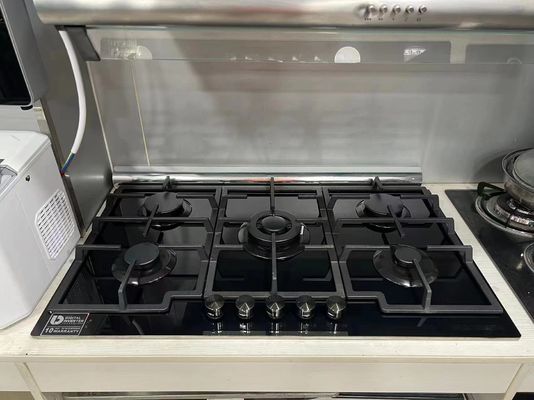 5 Cucina a gas a bruciatore con accensione automatica e cucina a gas in vetro temperato