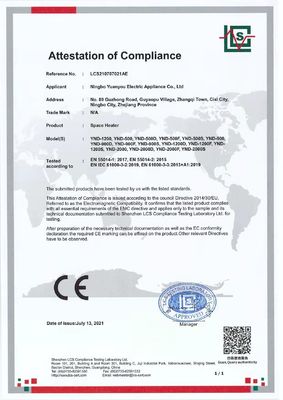 220V-240V/110V-120V PTC Ceramica di riscaldamento Ventilatore telecomando touch screen riscaldamento elettrico