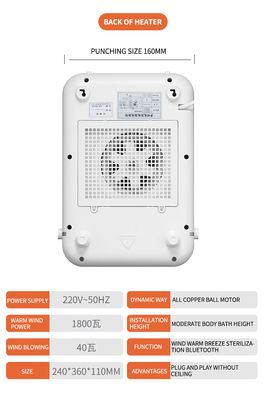 Ventilatore elettrico convettorico bianco da 110-220 V con aria calda ricaricabile Mini riscaldatori portatili