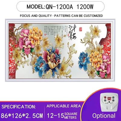 Riscaldatore a convezione a infrarossi montato a muro interno 1200W con cristallo di carbonio e fibra di carbonio