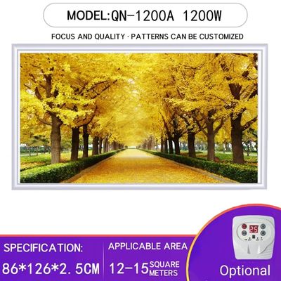 Riscaldatore a convezione a infrarossi montato a muro interno 1200W con cristallo di carbonio e fibra di carbonio