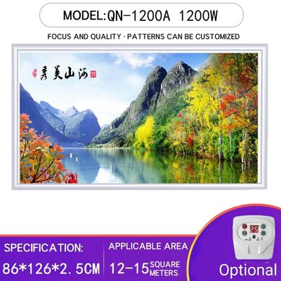 Riscaldatore a convezione a infrarossi montato a muro interno 1200W con cristallo di carbonio e fibra di carbonio