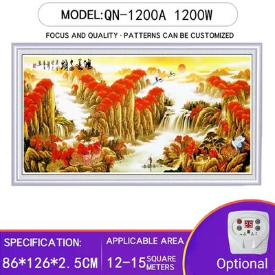 Riscaldatore a convezione a infrarossi montato a muro interno 1200W con cristallo di carbonio e fibra di carbonio