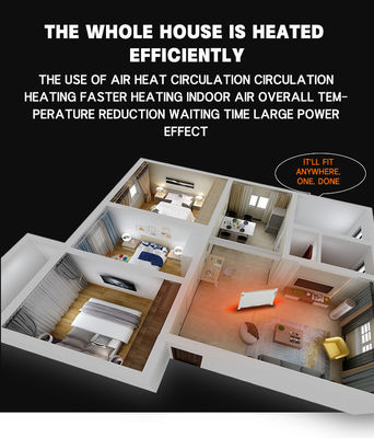2400W riscaldatore elettrico convezione a infrarossi radiatore di riscaldamento a cristallo di carbonio per camera da letto