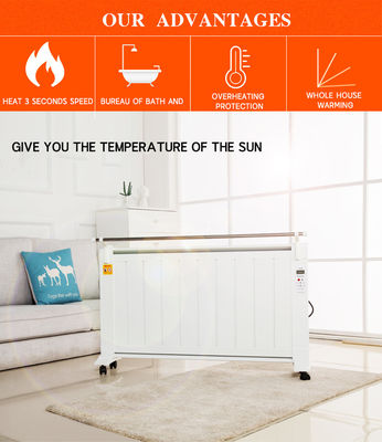 1800W Riscaldatore elettrico per uso domestico Calore a cristallo di carbonio Convezione a parete Radiatore