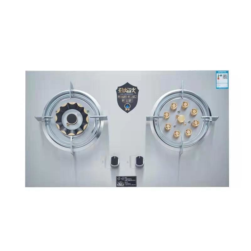 Cucina a gas a bruciatore singolo con costruzione in acciaio inossidabile e superficie in vetro temperato