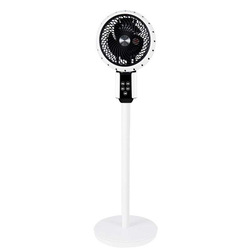Hotel 50 Inch Bianco Nero Pedestal Ventilatore AC con batteria ricaricabile e telecomando