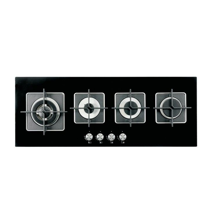 Cucina a gas in acciaio inossidabile a accensione automatica 4 bruciatore per stufa integrata in cucina