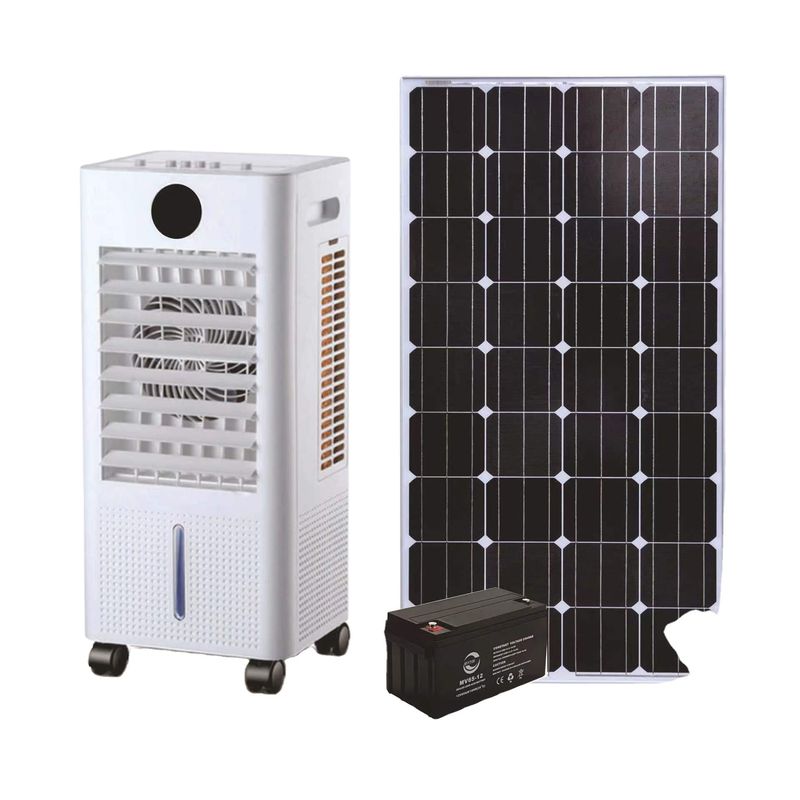 Ventilatore solare portatile 12V/24V con condizionatore d'aria evaporativo 515*350*915mm