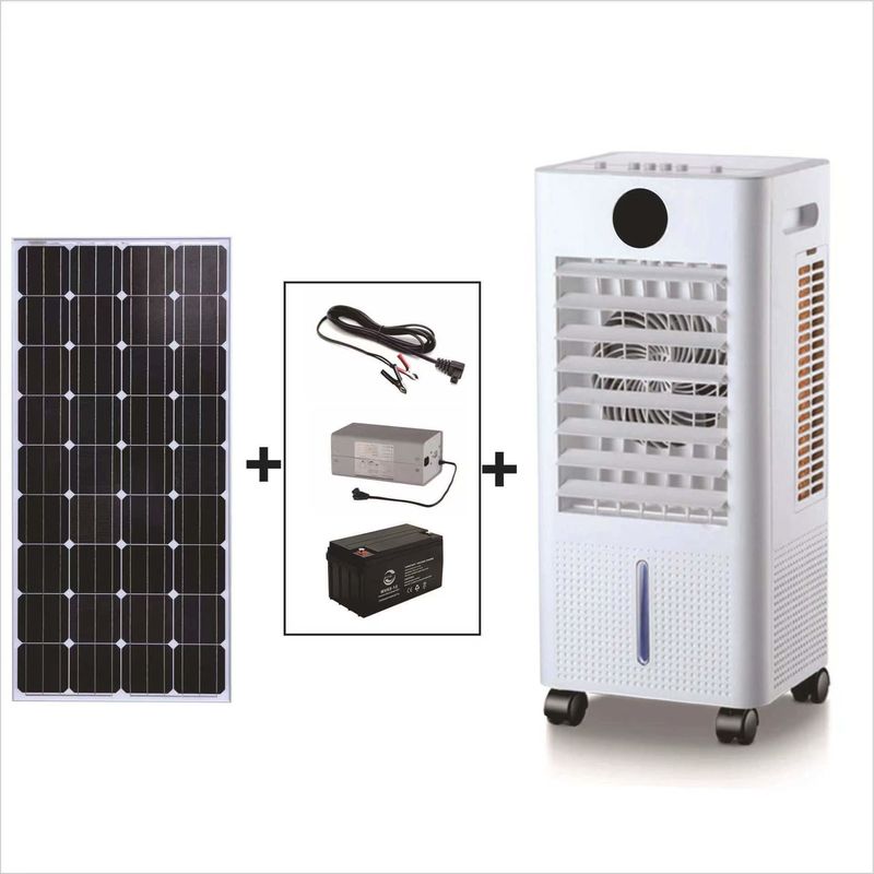Modello privato 12V DC raffreddamento ventilatore solare e luce per container di trasporto alimentato solare