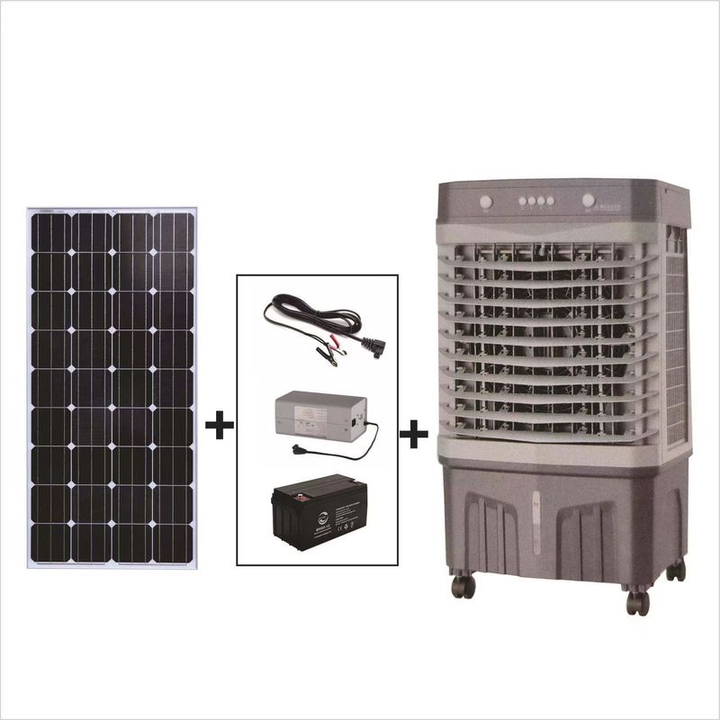 60L Solar Power Industrial Mobile Portable Evaporative Air Cooler con comando di interruttore